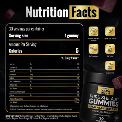 XARA SHILAJIT® Pure Shilajit Gummies (Prostate Health Support)