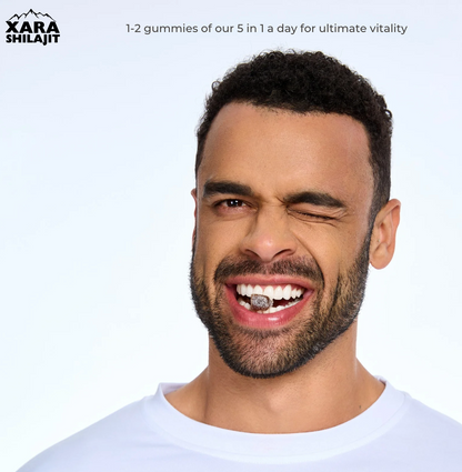 Xarashilajit® 5 in 1 Alpha wellness gummies for men and women