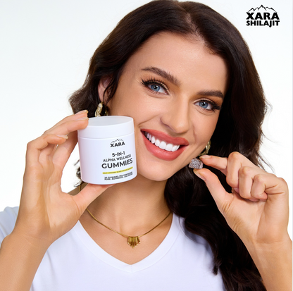 Xarashilajit® 5 in 1 Alpha wellness gummies for men and women
