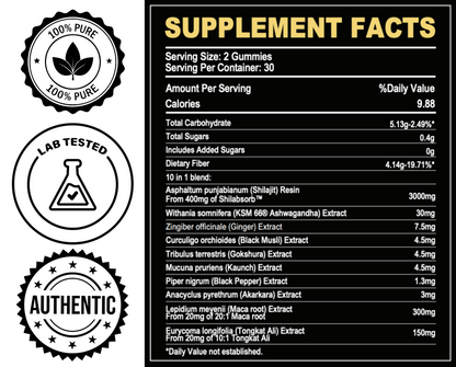 XARA SHILAJIT® 10 in 1 Alpha Gummies + Zeolite Binder Combo