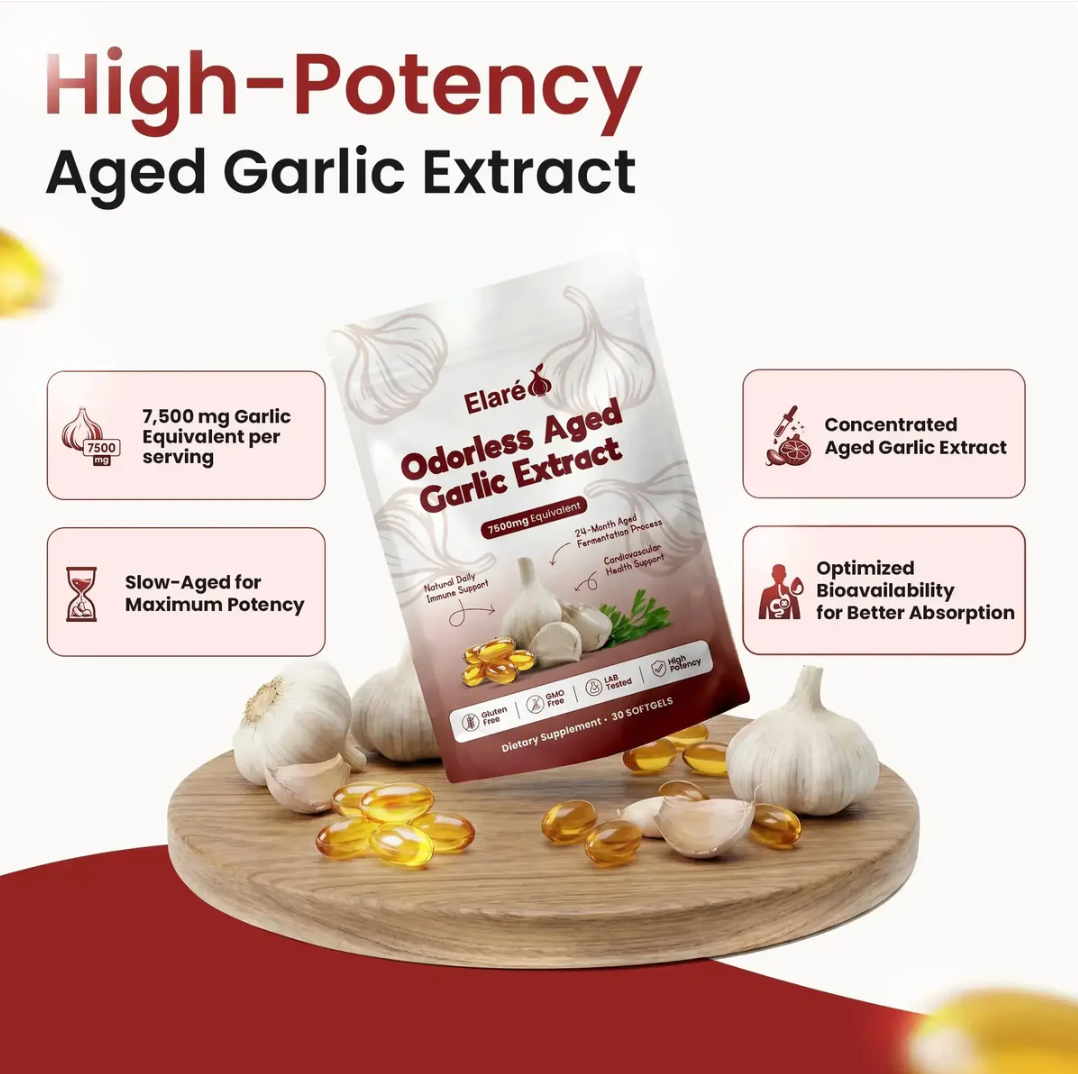 Aged Garlic Extract - 7500mg Odorless Softgels