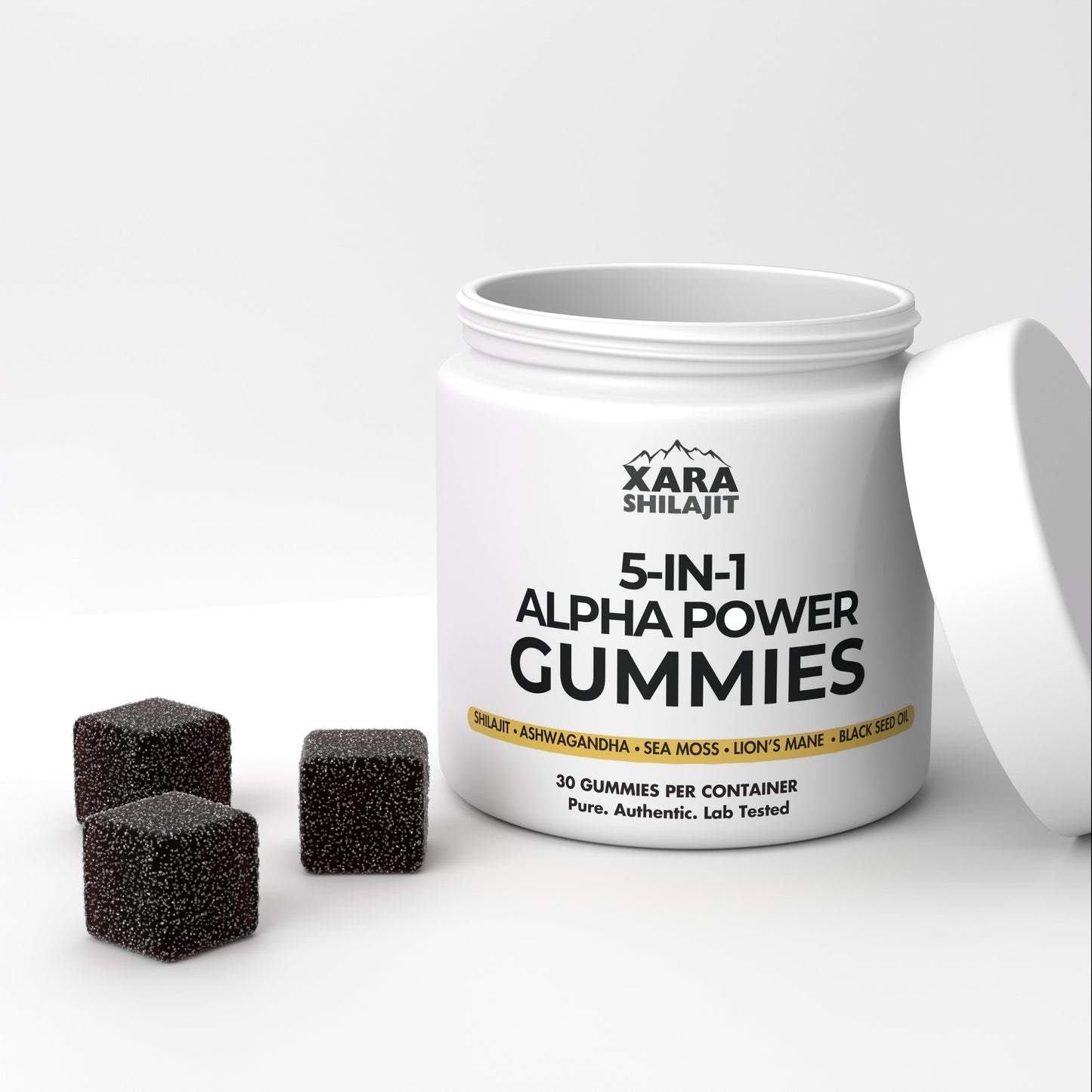 Xarashilajit® 5 in 1 Alpha wellness gummies for men and women